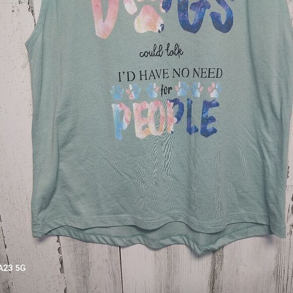 "If Dogs Could Talk" Women's Large Tank Top - Picture 2 of 6